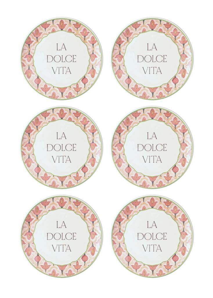 DOLCE VITA 6'LI PASTA TABAK 19CM