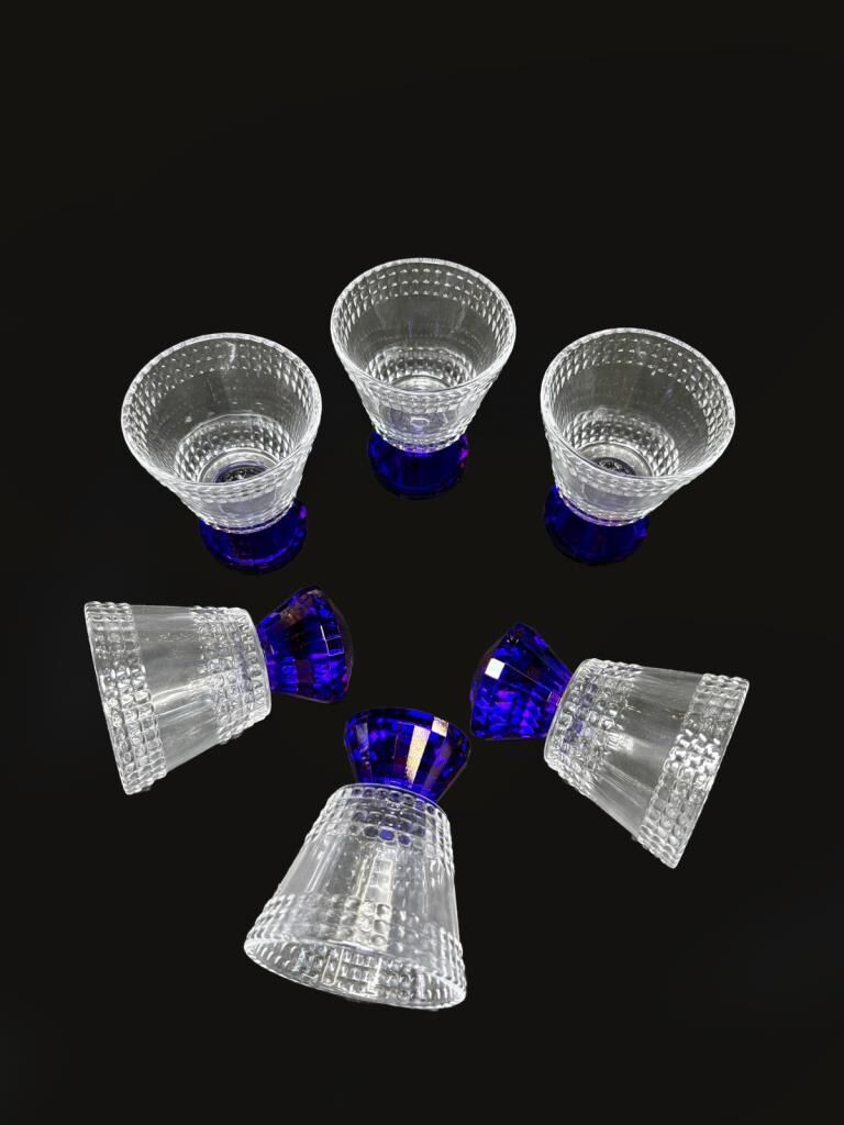 KRİSTAL AYAKLI MOR 6'LI KAHVE YANI BARDAK