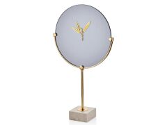 EVZA GOLD BAMBU YAPRAK BEJ DEKORATİF CAM DİSK 50CM