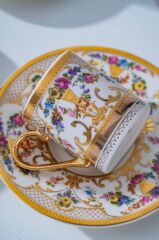 ZALE 24K ALTIN YALDIZLI 6 KİŞİLİK TÜRK KAHVESİ FİNCAN TAKIMI