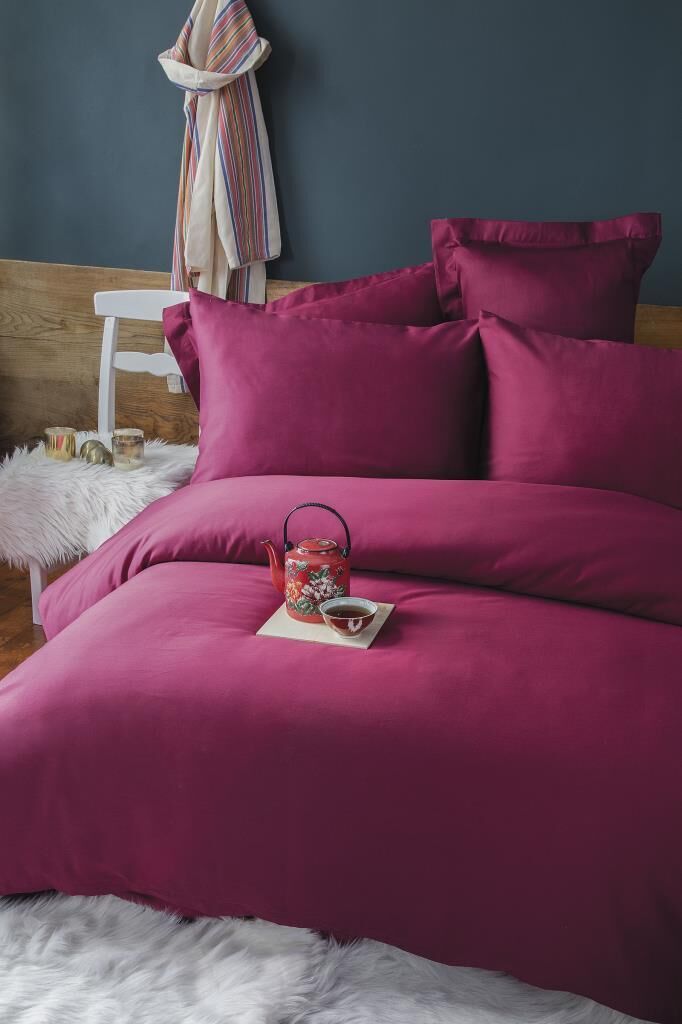 SIMPLY BORDO SATEN ÇİFT KİŞİLİK NEVRESİM TAKIMI