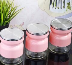 3'LÜ PEMBE KAVANOZ SET