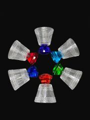 KRİSTAL AYAKLI 6 RENK KAHVE YANI BARDAK