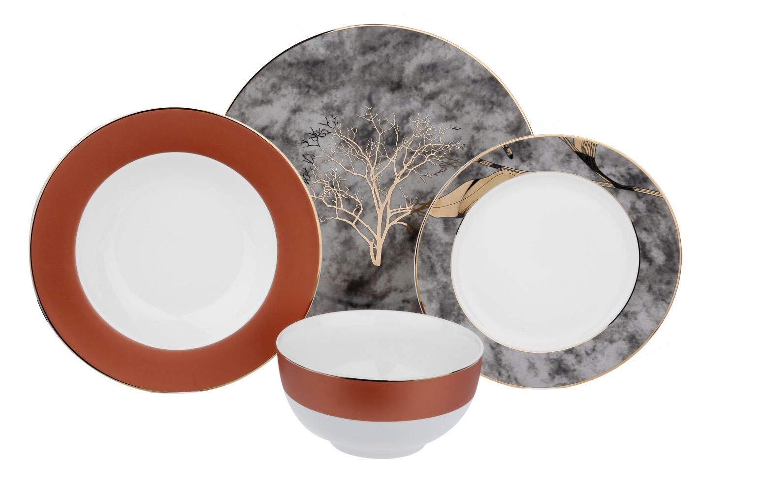 WHITNEY 6 KİŞİLİK 24 PARÇA YEMEK TAKIMI