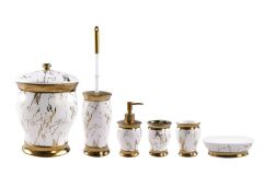ANTON BEYAZ MERMER 6 PARÇA BANYO SETİ