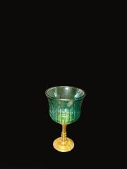 YEŞİL ALTIN AYAKLI TEKLİ KAHVE YANI BARDAK