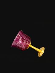 PEMBE ALTIN AYAKLI TEKLİ KAHVE YANI BARDAK