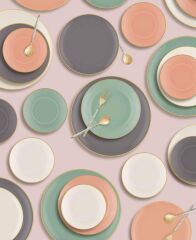 BASIC YEŞİL 6'LI PASTA TABAK 19CM