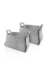 AÇIK GRİ 2'Lİ KEÇE ORGANİZER 31X22X20CM