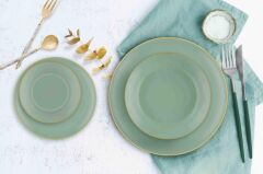 BASIC YEŞİL 6'LI ÇUKUR TABAK 20CM