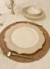 JASWELY KREM 6'LI SERVİS TABAK 27CM