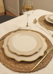 JASWELY KREM 6'LI SERVİS TABAK 27CM