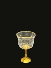 ŞEFFAF ALTIN AYAKLI 6'LI KAHVE YANI BARDAK