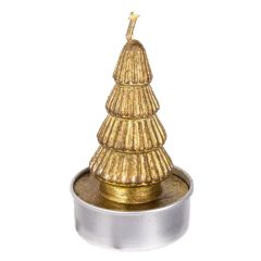 ÇAM TEALIGHT MUM ALTIN TEKLİ 6x4 cm