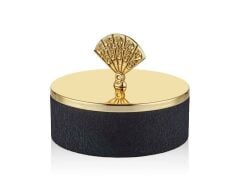 SETA TEXTURED DARK GOLD KONİK AYAKLI VAZO 20CM
