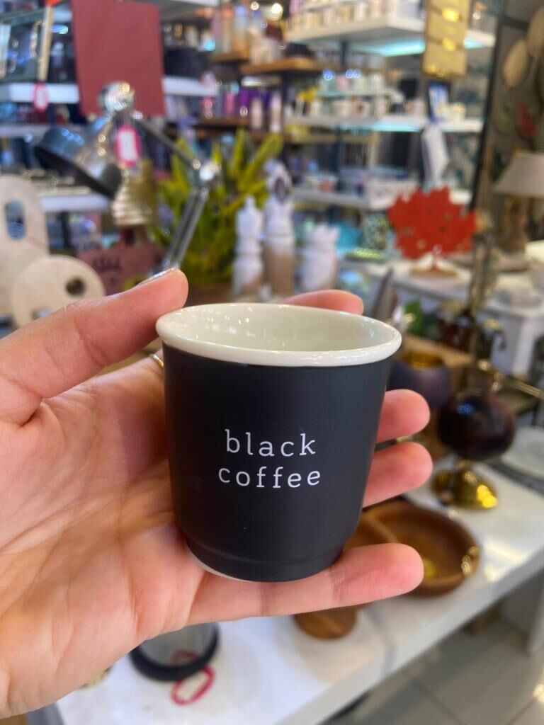 SİYAH ESPRESSO BARDAK 90ML