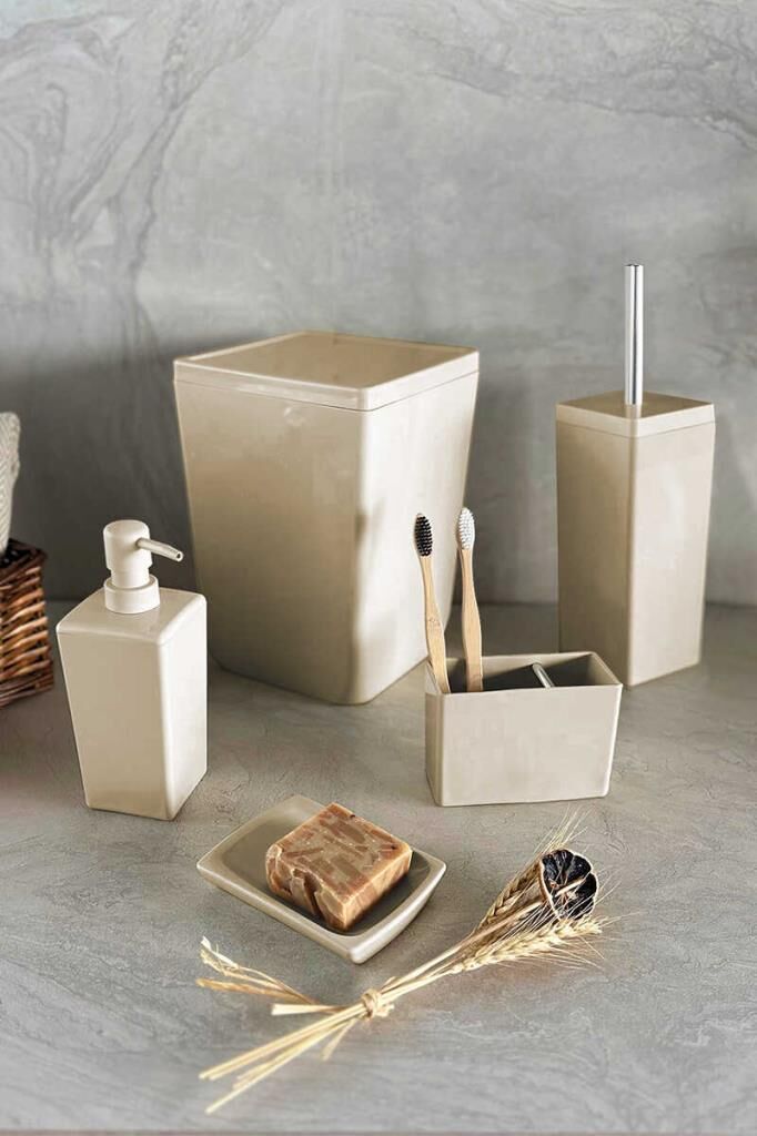 BİGA 5 PARÇA BANYO SETİ BEJ