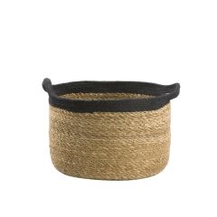 HASIR SİYAH SAKSI/SEPET 35CM