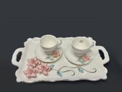 AVERY TEPSİLİ 2 KİŞİLİK TÜRK KAHVESİ FİNCAN TAKIMI