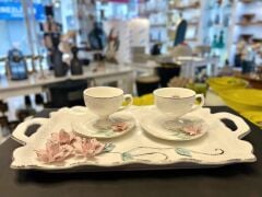 AVERY TEPSİLİ 2 KİŞİLİK TÜRK KAHVESİ FİNCAN TAKIMI