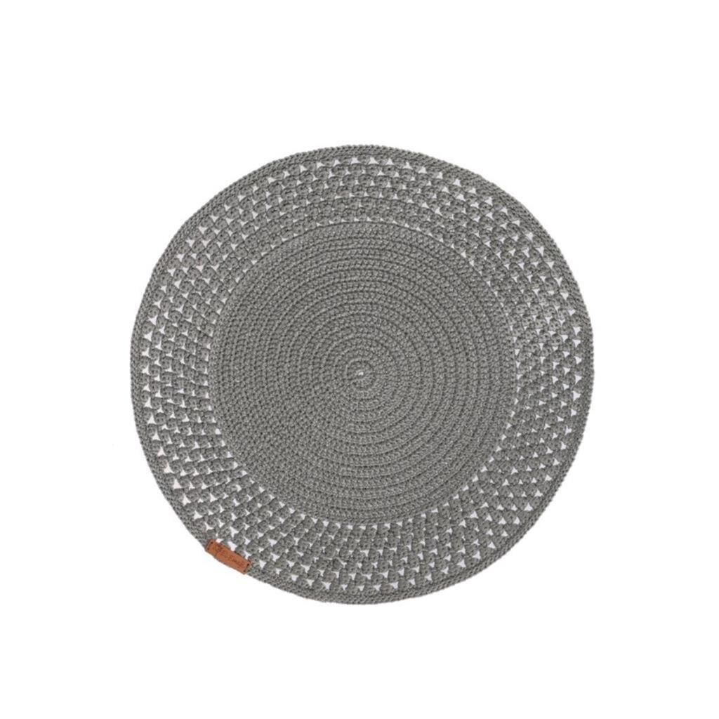 MAKROME GRİ TEKLİ YUVARLAK AMERİKAN SERVİS 36CM