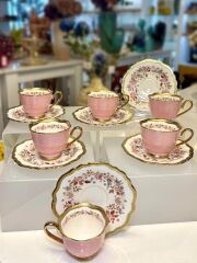 HERITAGE PEMBE 6'LI KİŞİLİK TÜRK KAHVESİ FİNCANI