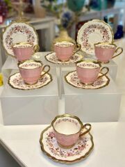 HERITAGE PEMBE 6'LI KİŞİLİK TÜRK KAHVESİ FİNCANI