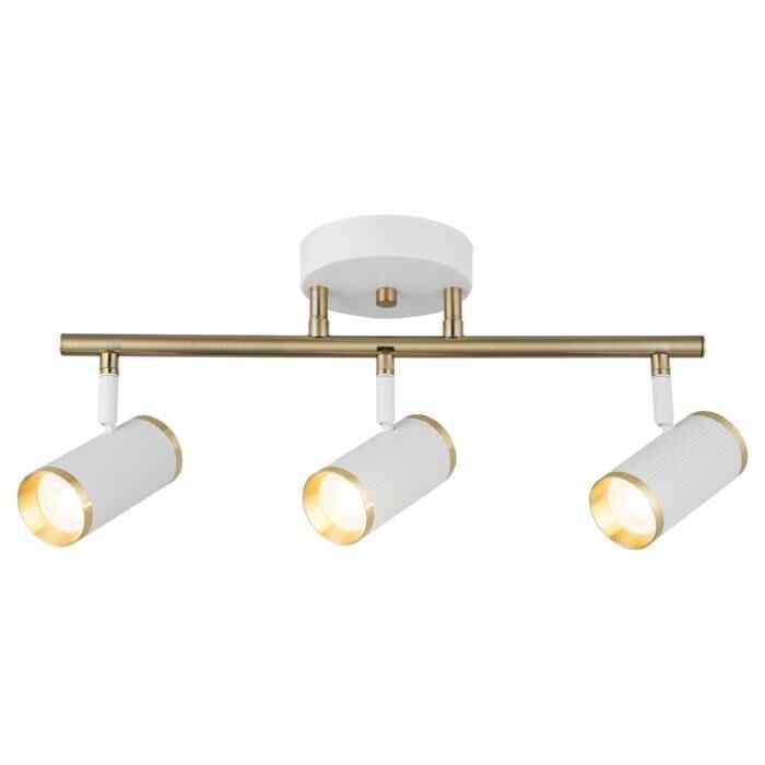 LUME 3'LÜ BEYAZ ANTİK LAK SIRALI PLAFONYER AVİZE