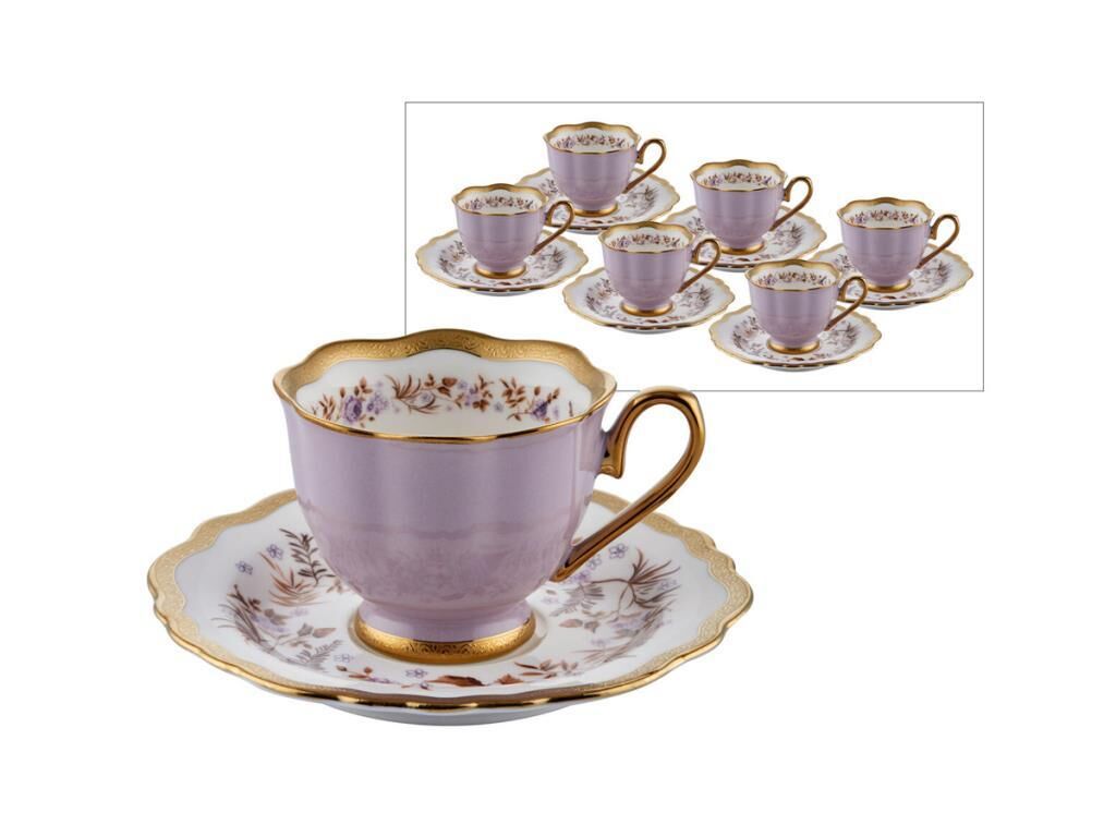 HERITAGE LİLA 6 KİŞİLİK TÜRK KAHVESİ FİNCANI