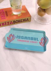 İSTANBUL MAVİ MİNİ TEPSİ 24X14CM
