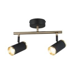 LUME 2'Lİ SİYAH ANTİK LAK PLAFONYER AVİZE