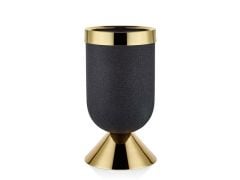 SETA TEXTURED DARK GOLD KONİK AYAKLI VAZO 30CM
