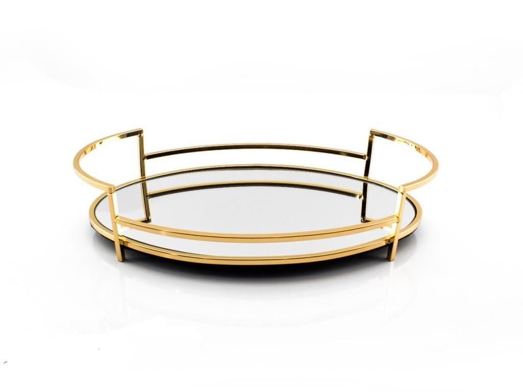 ALTIN AYNALI TEPSİ 36CM