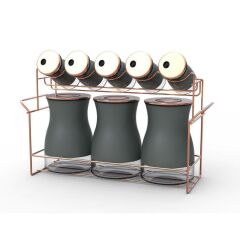 GRİ BAKIR 9 PARÇA BAHARAT SET
