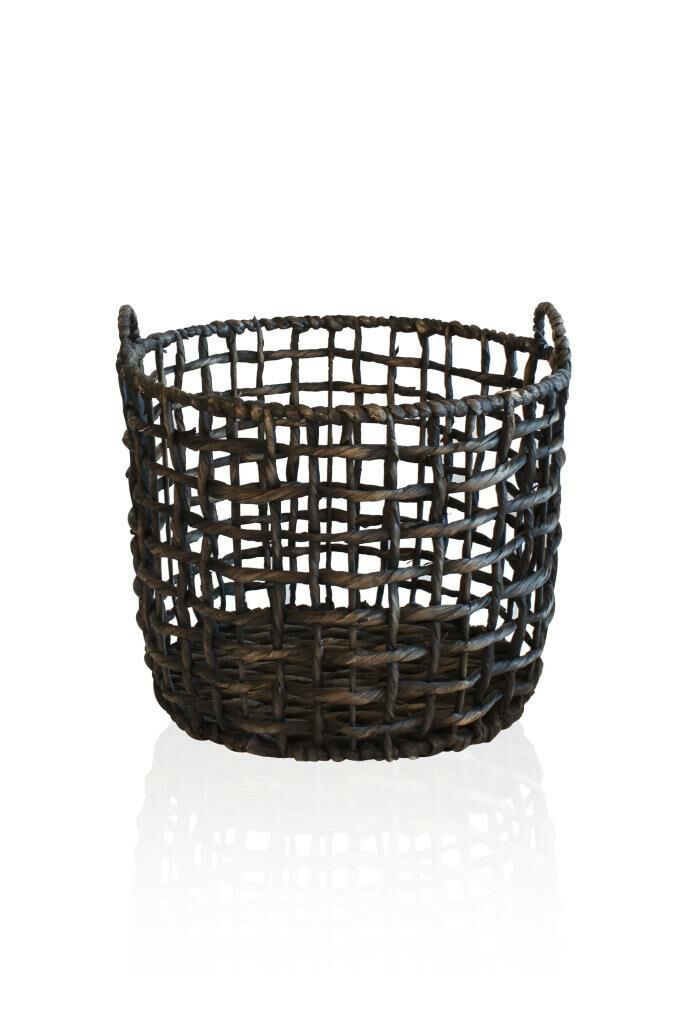 KAHVERENGİ RATTAN DEKORATİF SEPET 41X32CM