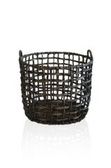 KAHVERENGİ RATTAN DEKORATİF SEPET 41X32CM