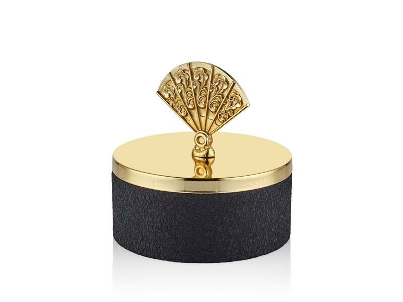SETA TEXTURED DARK GOLD KAPAKLI KUTU 15CM