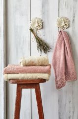 VALERIA ROYAL DANTELLİ ROSEGOLD HAMAM SETİ