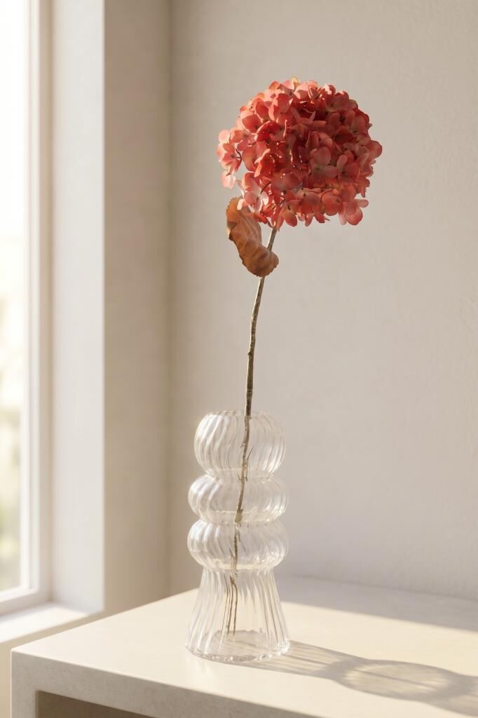 PEMBE ORTANCA TEK DAL YAPAY ÇİÇEK 74CM