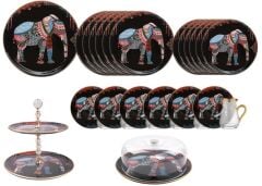 ELEPHANT SİYAH 6 KİŞİLİK 28 PARÇA SERVİS SETİ