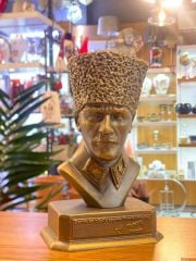 ALTIN ESKİTME ATATÜRK BİBLO 21CM