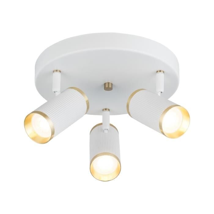 LUME 3'LÜ BEYAZ ANTİK LAK PLAFONYER AVİZE