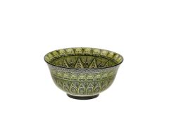 YEŞİL ETNİK DESEN 6'LI KASE 12X6CM