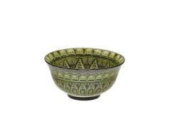 YEŞİL ETNİK DESEN 6'LI KASE 12X6CM