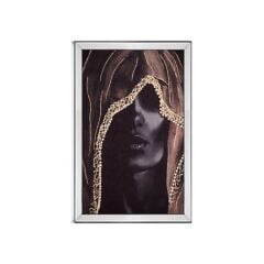 SİYAH ALTIN ÖRTÜLÜ KADIN TABLO 40x60cm
