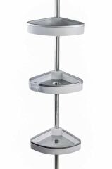 VENTA 3'LÜ BANYO KÖŞE RAFI PASLANMAZ ALÜMİNYUM BORULAR BEYAZ