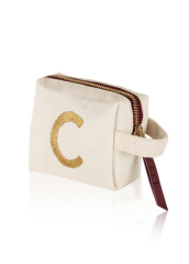 ''C'' HARF NAKIŞLI ÇANTA 14x12 CM