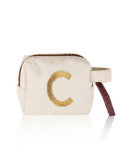 ''C'' HARF NAKIŞLI ÇANTA 14x12 CM