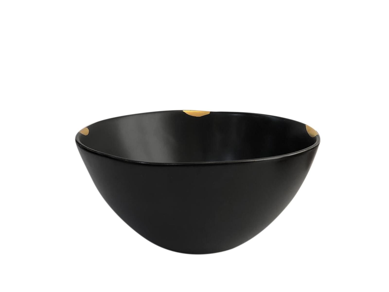 SİYAH GOLD KASE 23X11CM