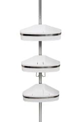 FINA BANYO KÖŞE RAFI PASLANMAZ ALÜMİNYUM BORULAR BEYAZ